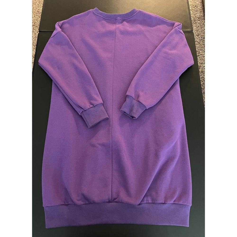 Haute Edition Purple V-Neck Sweatshirt Dress Long Sleeve L (1156) - Picture 10 of 15
